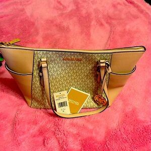 Michael Kors, Charlotte, dark powder, gloss large, TZ tote